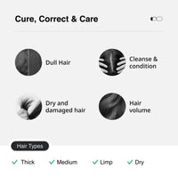Cureskin 2 in 1 Shampoo with Conditioner | Conditioner with Shampoo for Women and Men | Cleanses and Conditions with Keratin, Caffeine and Ceramide, 150 g (Pack of 1)