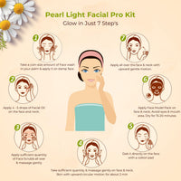 Passion Indulge Pearl Light 7 Star Pro Silver Facial Kit For Skin Brightening & Shine With Lemon, Chamomile, Manjistha, Liquorice | All Skin Types | Natural & Vegan | professional Kit| skin lightening| spot reduction | 7 Steps
