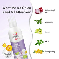 Mylo Anti Hairfall Onion Care Kit - Reduces Hair Fall | Improves Scalp Health - Oil (200 ml), Shampoo (200 ml) & Conditioner (200 ml)