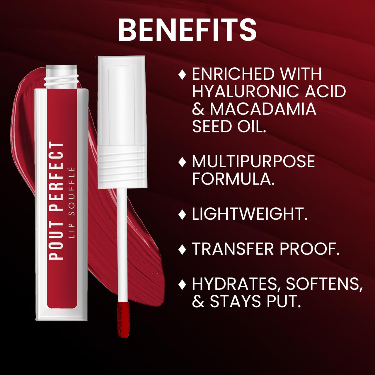 Jaquline USA Long lasting Liquid Lipstick |Mousse for Lips, Cheeks & Eyes|Matte Finish & Smooth Texture | Non-drying, Highly Blendable Formula | Transfer Proof & Enriched with Hyaluronic Acid & Macadamia Oil |Sugar Plum - 6ml