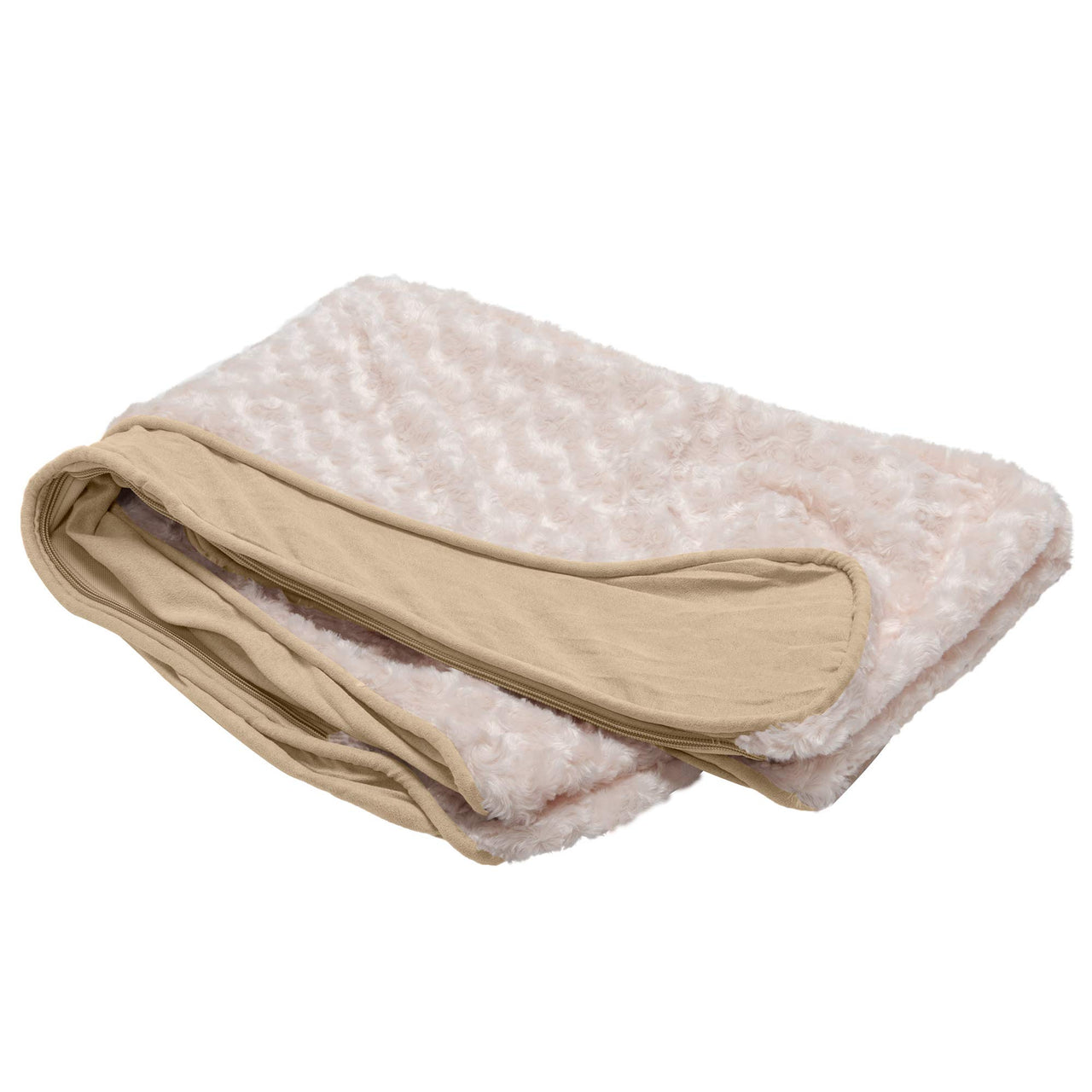 Furhaven Replacement Dog Bed Cover Ultra Plush Faux Fur & Suede Contour Luxe Lounger, Machine Washable - Cream, Jumbo (X-Large) Ultra Plush (Cream) 45.0"L x 30.0"W x 0.3"Th Cover Only