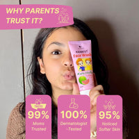 HealthBest Kids Multivitamin Face Wash - Natural, Non-Toxic 100ml, Organic Watermelon for Normal, Gentle Sensitive & Dry Skin Types | Tear, Paraben, SLS Free, Pack of 1