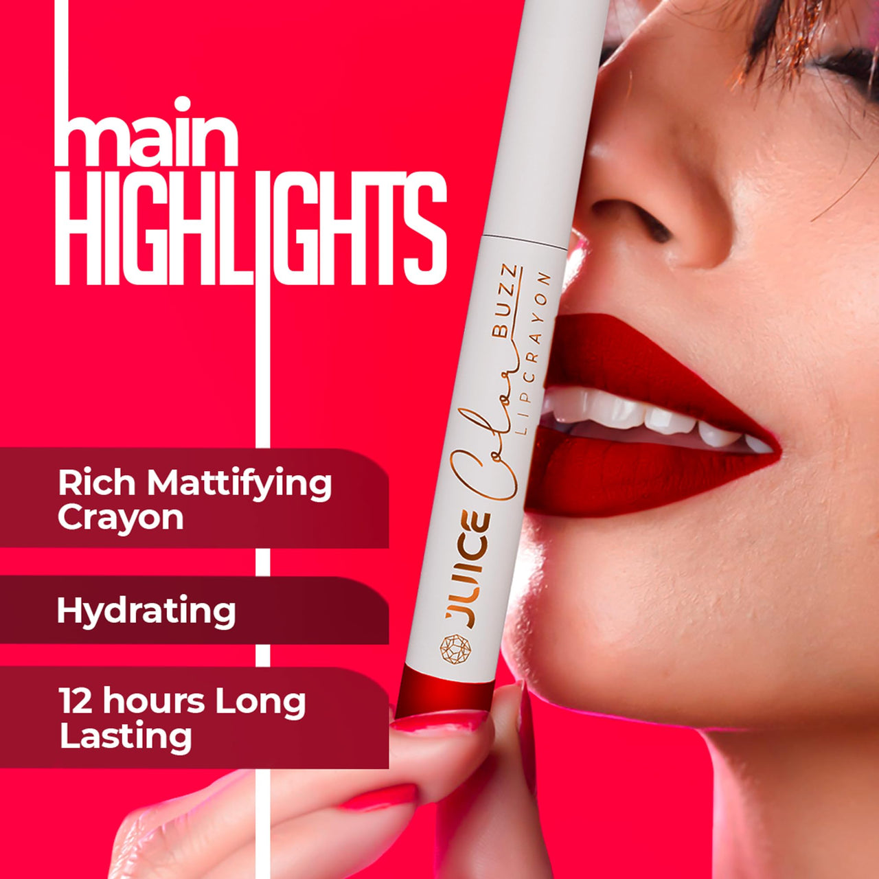 Juice Color Buzz Lip Crayon With Bio Retinol, SPF15 & Natural Moisturizing Factors (Mauve - M13)
