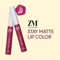 ZM Stay Matte Transfer-proof Lip Color | Matte Texture | Liquid Lipstick | Waterproof and Smudgeproof | Cruelty-free, 6 ML (Party Mauve)