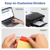 Avery 8-Tab Binder Dividers, Insertable Multicolor Big Tabs, 1 Set (11111)
