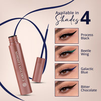 Carlton London Stunnig Black Liquid Eye Liner |Enriched With Vitamin-E |Long Lasting Matte Waterproof Liner, Smudge Proof, Transfer Proof Eye Makeup |Upto 24 Hrs - 5ML(Galactic Blue)