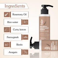 BAKE Rosemary Anti Hair Fall Shampoo for Hair Growth, Hair Fall & Dandruff Control with Black Onion & Methi Dana, Reduces Hair Loss & Prevents Hair Damage, For Men & Women - 200ml