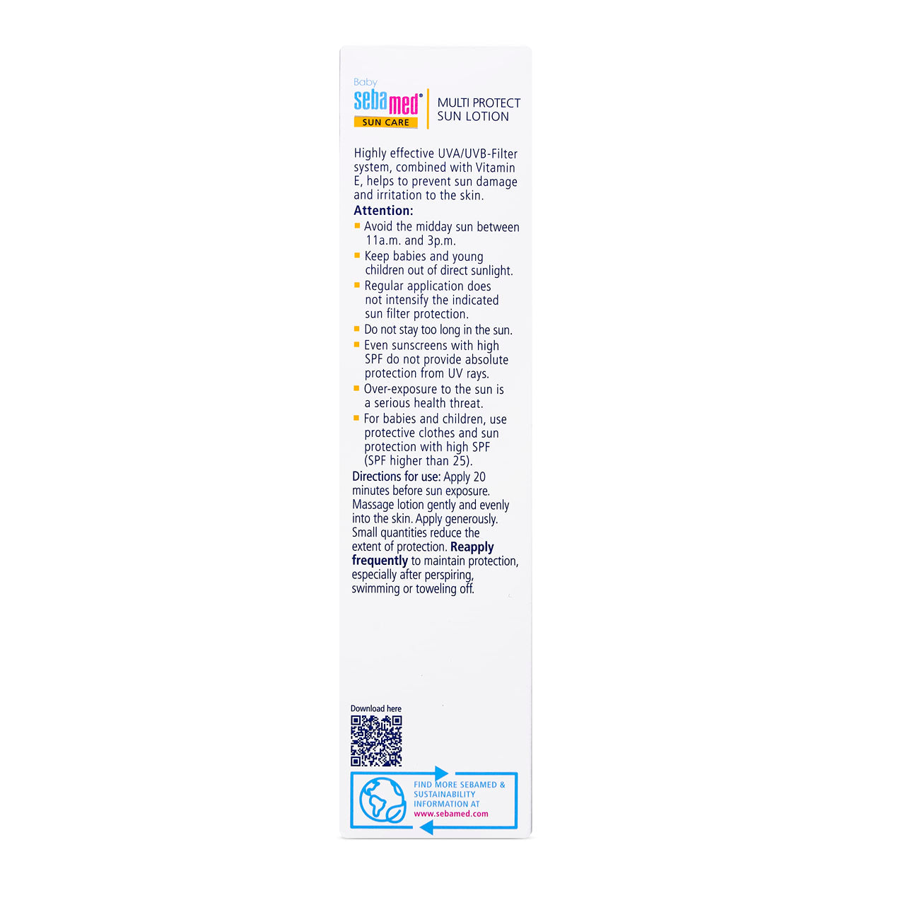 Sebamed Baby Sun Lotion|pH 5.5|Triple Protection from UV rays|Water & Sweat resistant|200 ml