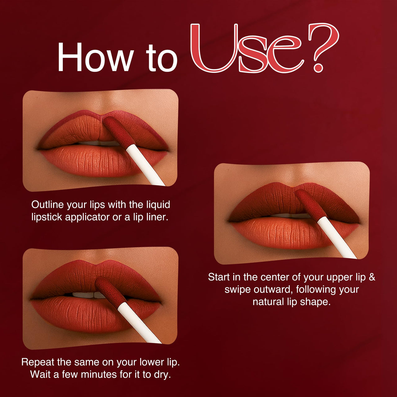 Nourish Mantra Bold Rush Creamy Matte Liquid lipstick combo with SPF 15 Set of 4(1.2ml Each) | Mini Lipstick |red lipsticks | Water Proof | Smudge Proof | transfer Proof | Long Lasting | for all Skin tones