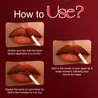 Nourish Mantra Bold Rush Creamy Matte Liquid lipstick combo with SPF 15 Set of 4(1.2ml Each) | Mini Lipstick |red lipsticks | Water Proof | Smudge Proof | transfer Proof | Long Lasting | for all Skin tones