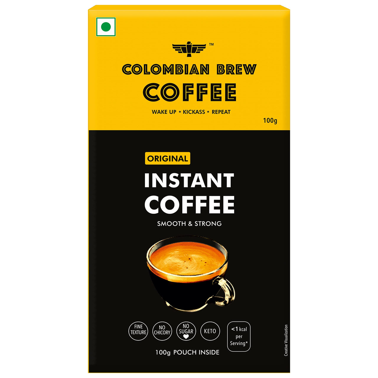 Colombian Brew Original Instant Coffee Powder, Smooth & Strong, 100g Buy 2 Get 1 Free (Hot & Cold Coffee)