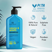 Botanic Hearth Volume & Growth Shampoo with Biotin & Ylang Ylang Oil | Thickens & Strengthens Hair | Hydrating & Fortifying Formula with Cica & Rosemary Water| Sulfate & Paraben Free, 473ml