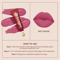 LoveChild Masaba Blurring Lip Tint, Not Nude (Pink), Lightweight, Velvety Matte Finish, Hydrating Lip Color with Hyaluronic Acid, Squalane & Shea Butter, For All Indian Skin Tones, 8ml