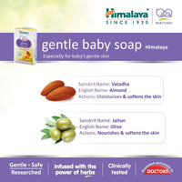 Himalaya Baby Powder, 700g & Gentle Baby Soap (Pack of 4N*75g)