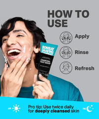 Bombay Shaving Company Charcoal Face Wash, Fights Pollution and Acne, Oil Control For Men & Women - 100g