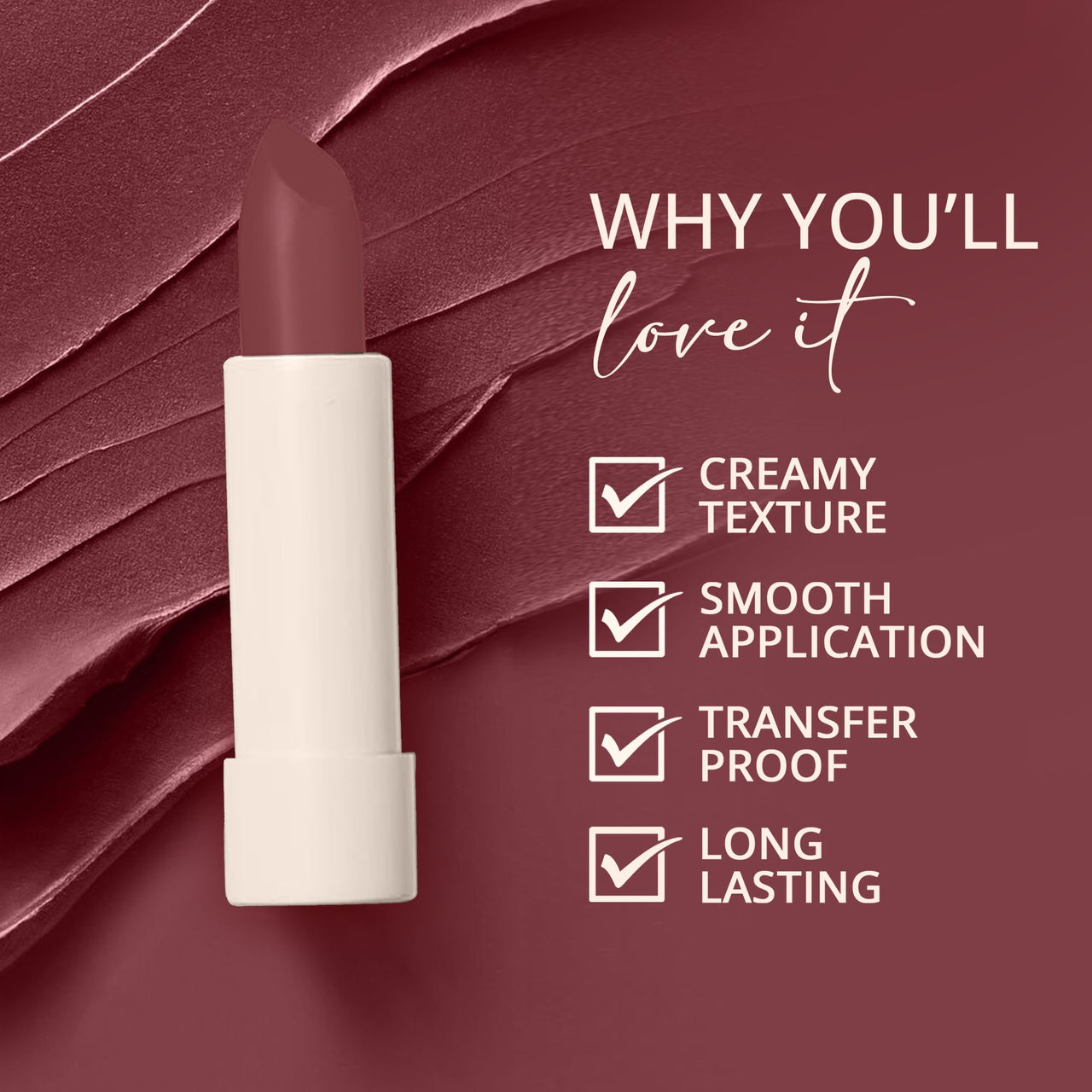 Carlton London Creamy Matte Stardust Bullet Long Stay Lipstick |Enriched with Vitamin E, Castor oil | Intense Colour, Moisturised Lips, Smooth & Light |Upto 8 hrs- 4Gm. (Bare Berry)
