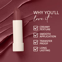 Carlton London Creamy Matte Stardust Bullet Long Stay Lipstick |Enriched with Vitamin E, Castor oil | Intense Colour, Moisturised Lips, Smooth & Light |Upto 8 hrs- 4Gm. (Bare Berry)