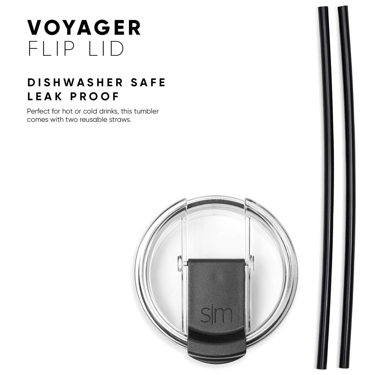 Simple Modern Travel Coffee Mug Tumbler with Flip Lid | Reusable Insulated Stainless Steel Cold Brew Iced Coffee Cup Thermos | Gifts for Women Men Him Her | Voyager Collection | 16oz | Midnight Black - Midnight Black