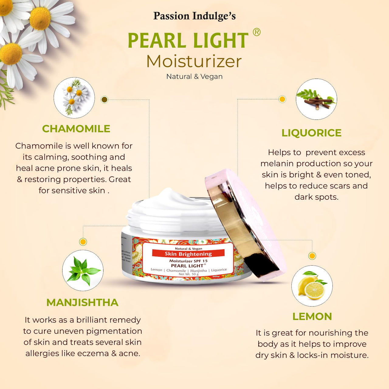 Passion Indulge Pearl Light Moisturizer For Spot Reduction 50 gm