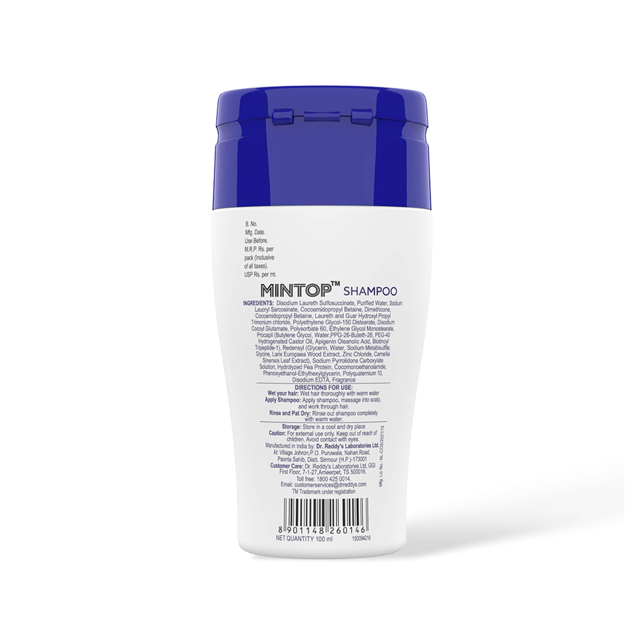 Mintop Pro Shampoo For Hair Fall Control | Fortified With Procapil And Redensyl | Helps Increase Hair Shine Softness | Sulphate Free | Helps Strengthen Hair Roots 100 Ml