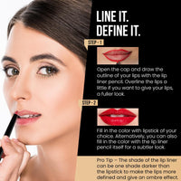 Coloressence Long Stay Waterproof Creamy Lip Liner Pencil with In-built Sharpener | Brown