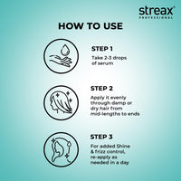 Streax Professional Vitariche Gloss Hair Serum, 200ml|for Dry Frizzy Hair|for Women|Enhance Shine and Smoothness, Anti Frizz |With Vitamin E & Macadamia Oil| For Curly Hair, Straight Hair, Wavy Hair