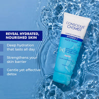 Conscious Chemist® Gentle Face Wash for Dry Skin | 100ml | Hydrating Cleanser for Face with Hyaluronic Acid, Ceramides and Ginseng Extract, Treats Dull and Dehydrated Skin for Women & Men - Hydro+