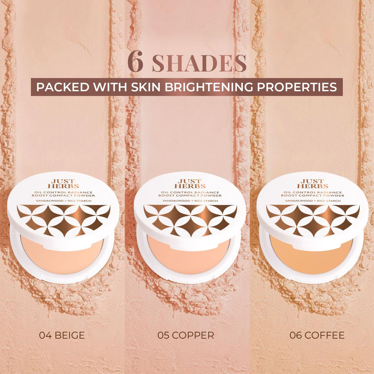 Just Herbs Oil Control Radiance Booster Age Defying Compact Powder for face Makeup 9g (Ivory)