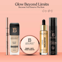 Lakyou Beauty 2in1 Primer + Matte Powder | Same Shade With Matte And Shimmery Effect | Long Lasting And Waterproof Formula | shade-02(Soft Ivory) | 30g