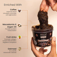 Bryan & Candy Coffee Sugar Body Scrub PH 5.5 For Tan Removal & Exfoliation|For Women & Men|Enriched with Coffee, Macadamia and Argan oil|Removes Dirt & Dead Skin from Neck, Knees, Elbows & Arms - 250g
