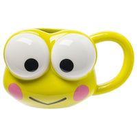 Silver Buffalo Sanrio Hello Kitty and Friends Keroppi Ceramic 3D Sculpted Mug, 20 Ounces