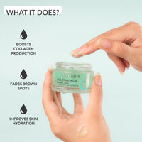 LAVISTER Niacinamide Night Gel for Acne Prone Skin With Peptides, Green Tea, Caffeine,Niacinamides, Tea Tree Oil | Fades Dark Spots, Acne Scars| Improves Skin Hydration| Suitable for All Skin Types | 50g
