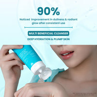 Mirabelle Korea Hya - Colla Moisture Face Wash 120ml | Hydrating Cleanser with Hyaluronic Acid & Collagen | Deep Pore Cleanser for Glowing, Plump Skin | Suitable for All Skin Types | Korean Skincare for Men & Women
