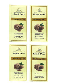 Khadi Pure Herbal Nutmeg Essential Oil, 15 Ml (Pack Of 4)