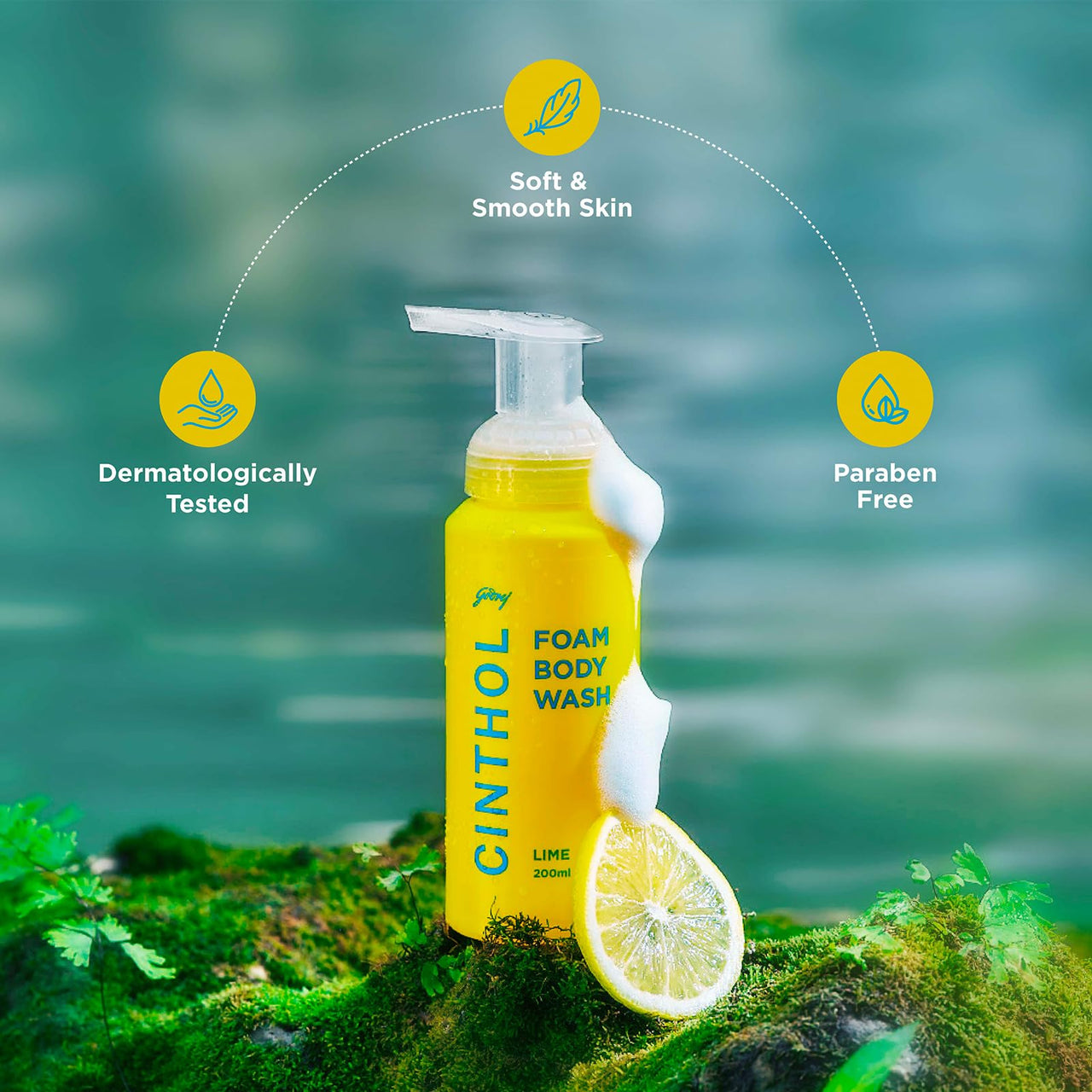 Cinthol Original & Lime Foam Body Wash (200ml Pack of 2) | Unique Foam Formula for Moisturized & Irresistibly Soft Skin | Suitable for All Skin Types