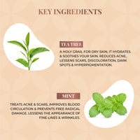 Just Herbs Anti Acne Foaming Face Wash Men Women With Tea Tree and Mint for Oil Control, Glowing Skin Brush - 100ml