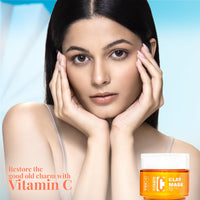 VLCC Vitamin C Clay Mask - 100g | Restorative Clay Mask with Vitamin C & Hyaluronic Acid | Replenishes Skin, Calms Inflammation & Evens Skin Tone | Brightening & Soothing Clay Mask.