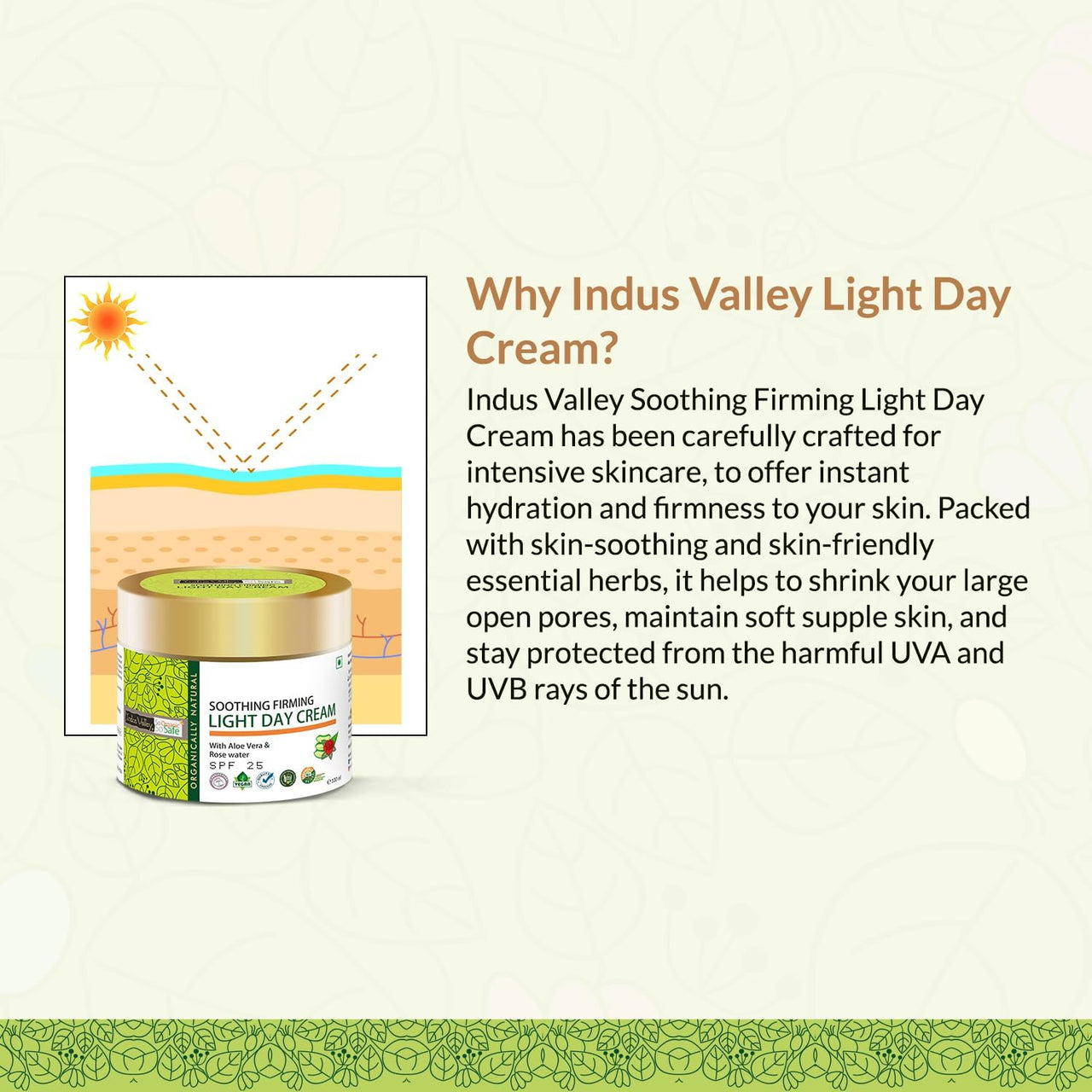 INDUS VALLEY SPF 25 Soothing & Firming Light Day Cream & Retexturing Night Cream Combo - With Sandalwood and Kokum Butter for Face | 100 ml + 50 ml