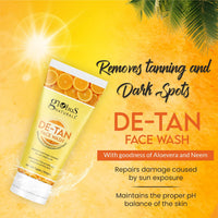Globus Naturals De Tan Face Wash & Facial Kit Combo, Tan Removal Formula, For All Skin Types