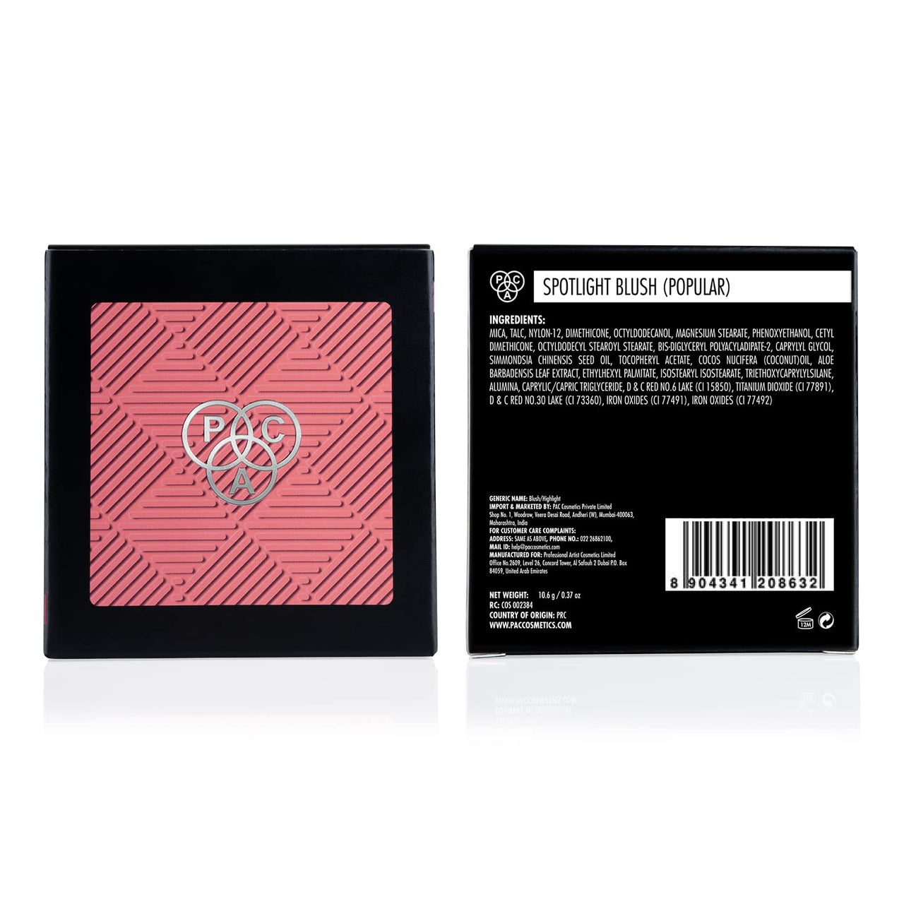 PAC Spotlight Blush | Natural Brightening Lip Color Lightweight Long Lasting Ultra-Matte HD Finish Blusher for Face Makeup | Highly Pigmented & Blendable for All Skin Type - Popular (10.6g)
