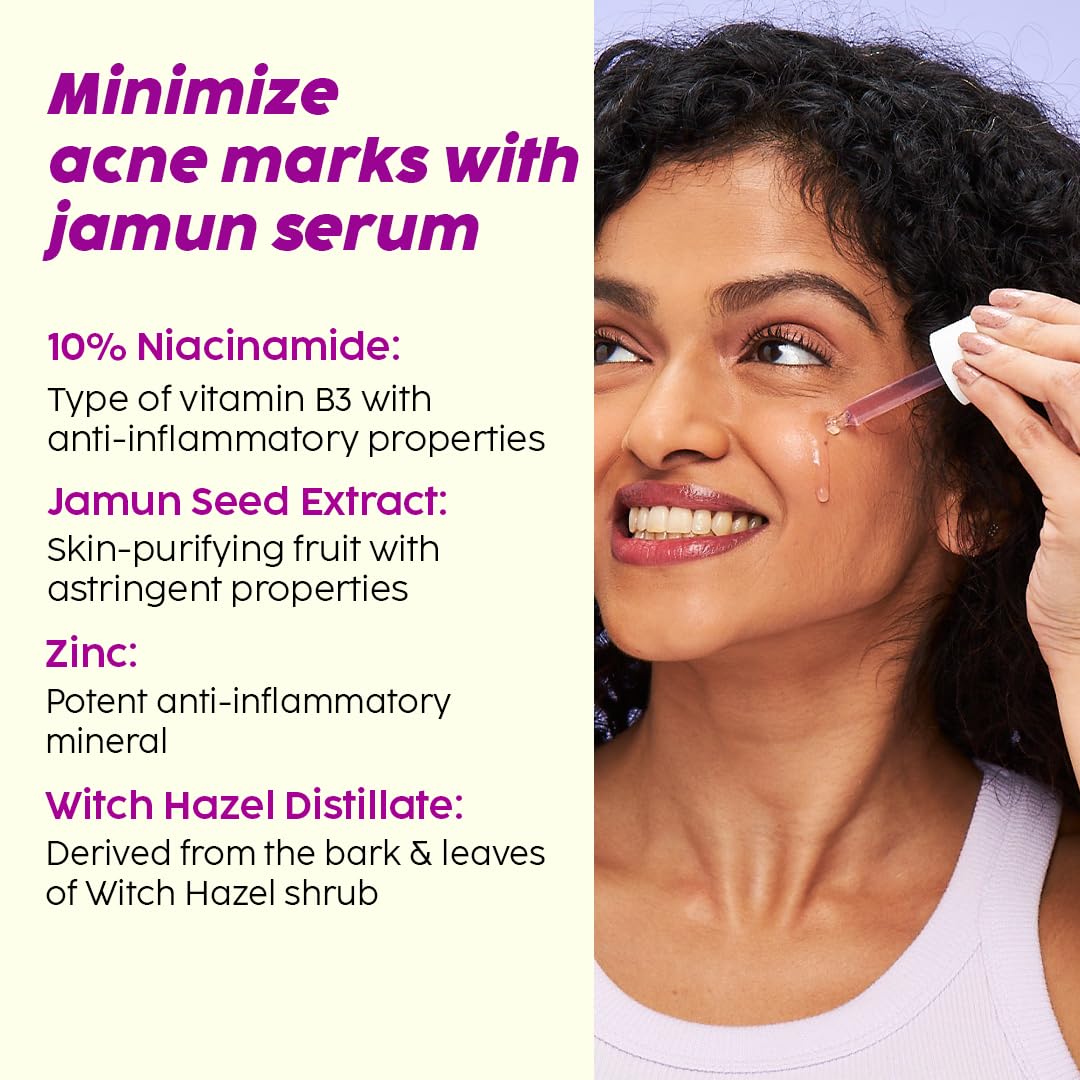 PLIX - THE PLANT FIX 2% Niacinamide and Salicylic Acid Jamun Moisturizer and Serum Combo(30 gm + 30ml), Helps Reduce Pimples with For Oily and Acne Prone Skin, With Witch Hazel & Jamun Extract
