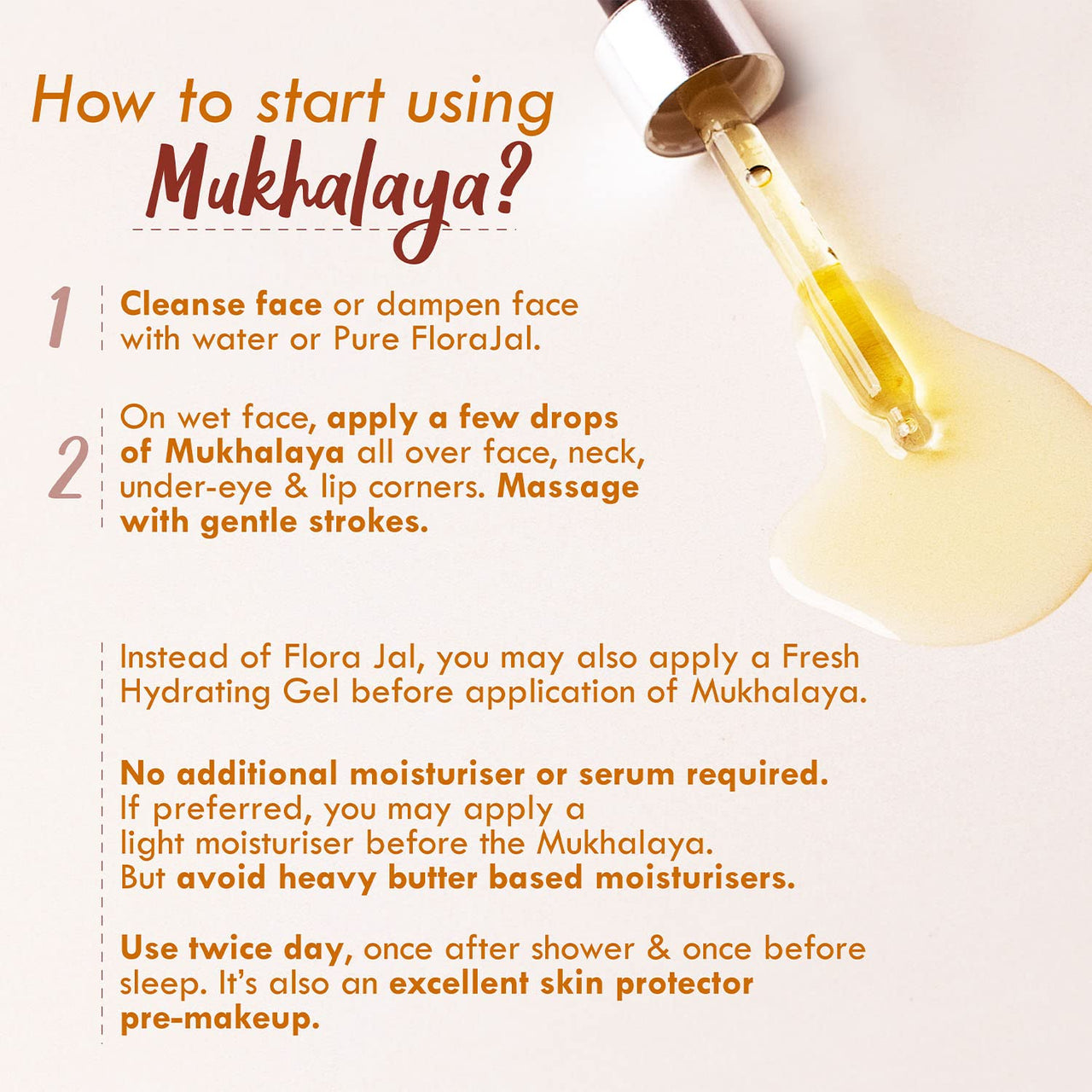 Nat Habit Patchouli Manjistha Mukhalaya, Face Oil For Aging & Wrinkle Protection with Blend of 14 Cold Pressed Oils, No Mineral Oil or Chemicals (30ml)