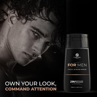 Carlton London Men Face Scrub & Mask I Aloe vera Soybean Walnut Coffee I Exfoliates dead skin Brightens complexion Hydrates and Nourishes | 1x100ml
