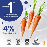 Karrot Natural Skincare Niacinamide Face Serum 10% Concentration, For Pore Tightening & Brightening, Reduces Acne, Balances Oil, Contains Bakuchiol & Vitamin E, For Men & Women, All Skin Types, 30ml