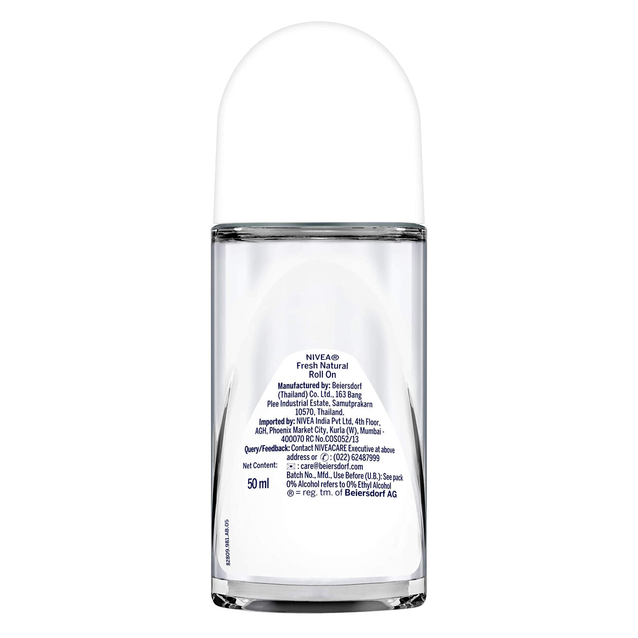 Nivea Deodorant Roll On, Fresh Natural for Unisex, 50ml (Pack of 3)