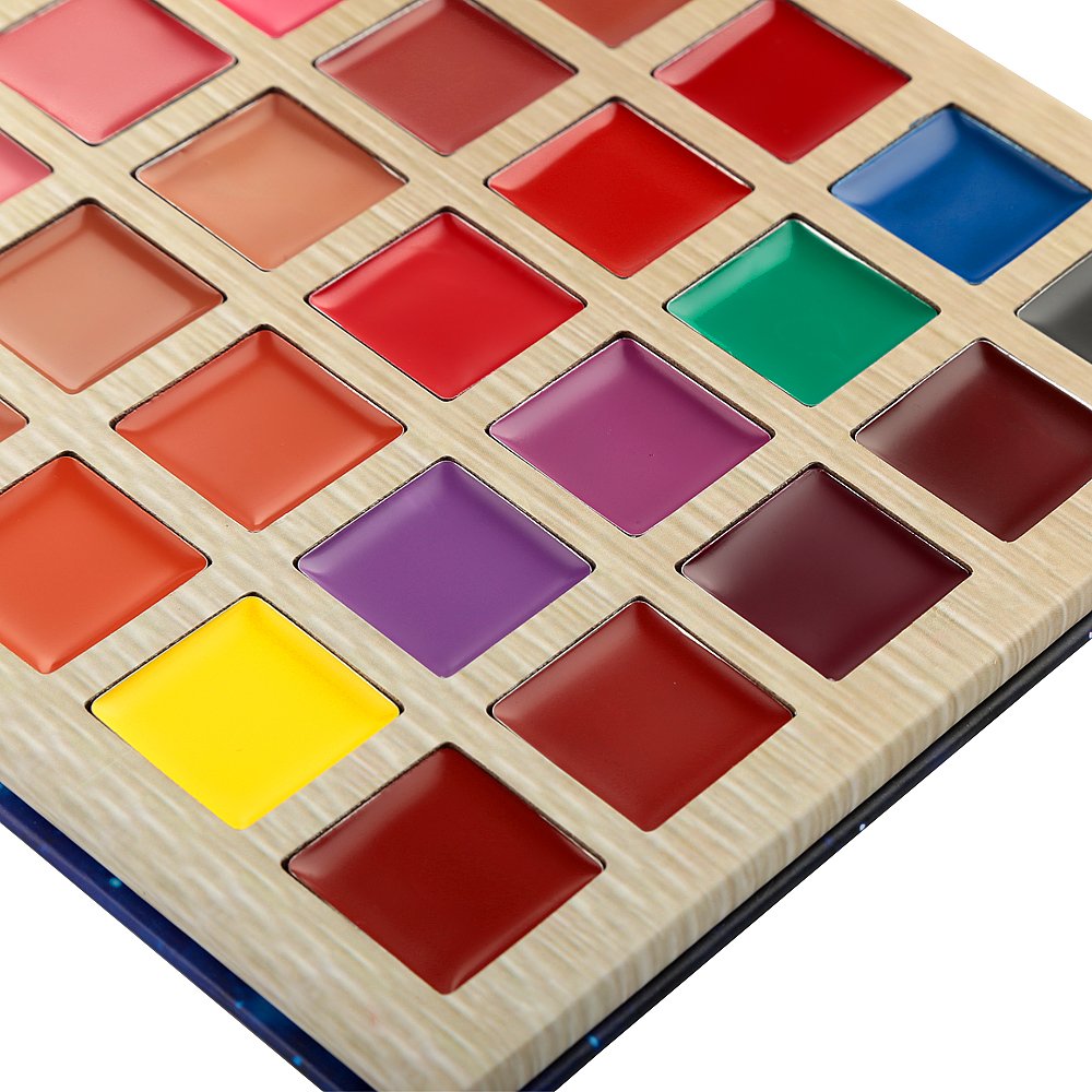DE'LANCI 25 Color Lipstick Palette - Multishade Cream Lip Gloss Makeup Palette Professional Cosmetic Lip Contouring Kit
