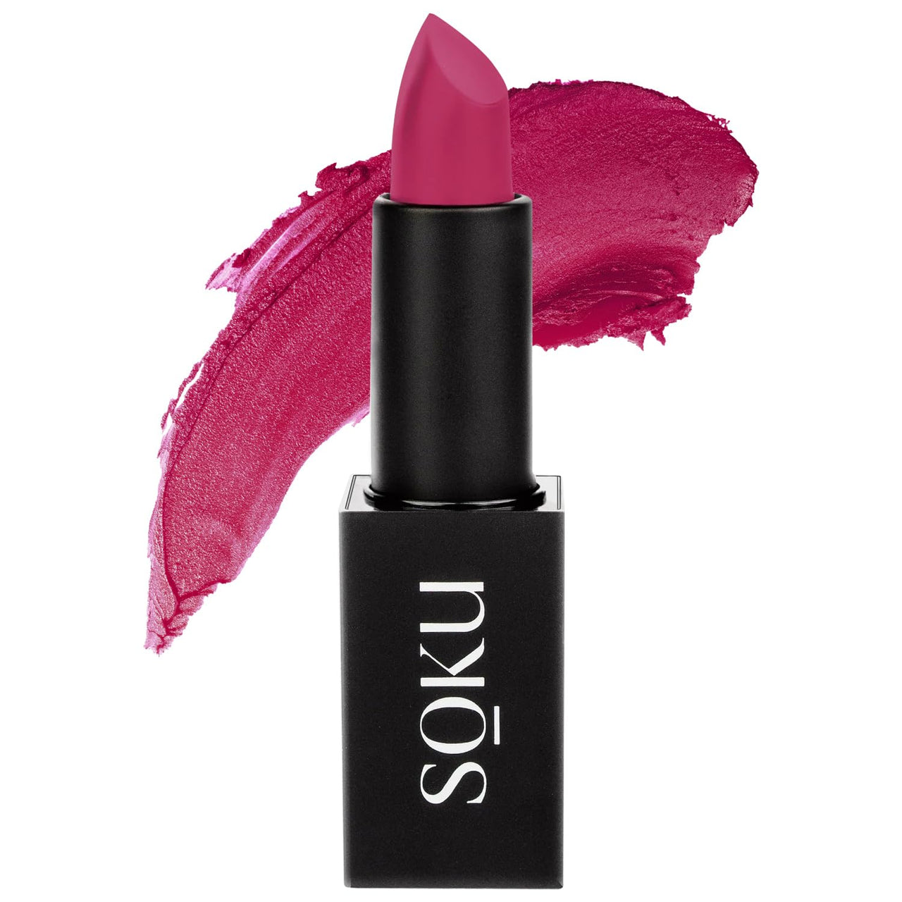 SOKU Censored Matte Long Lasting Lipstick for Women | Creamy Lipstick | Enriched with Jojoba Oil | Moisturising & Waterproof | Smooth Finish & Lightweight (Pink Fling 05) - 4.2g