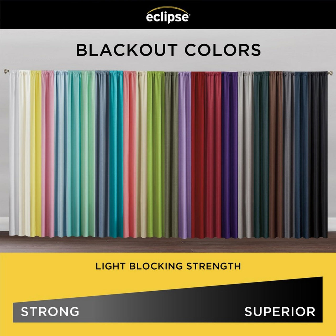 ECLIPSE Kendall Modern Blackout Thermal Rod Pocket Window Curtain for Bedroom or Living Room (1 Panel), 42 X 84, Ruby