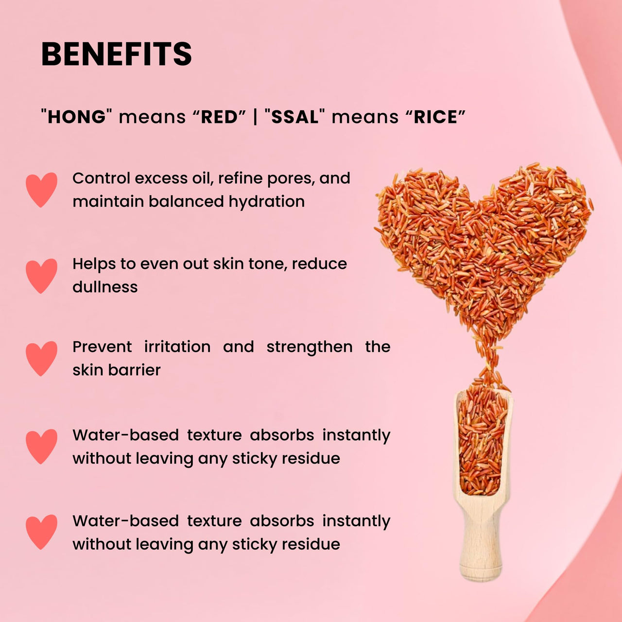 Mirabelle Korea Hong Ssal Red Rice Refresh Water Toner 150 ml | Tightens Pores & Moisturize | Women & Men | Korean Skincare