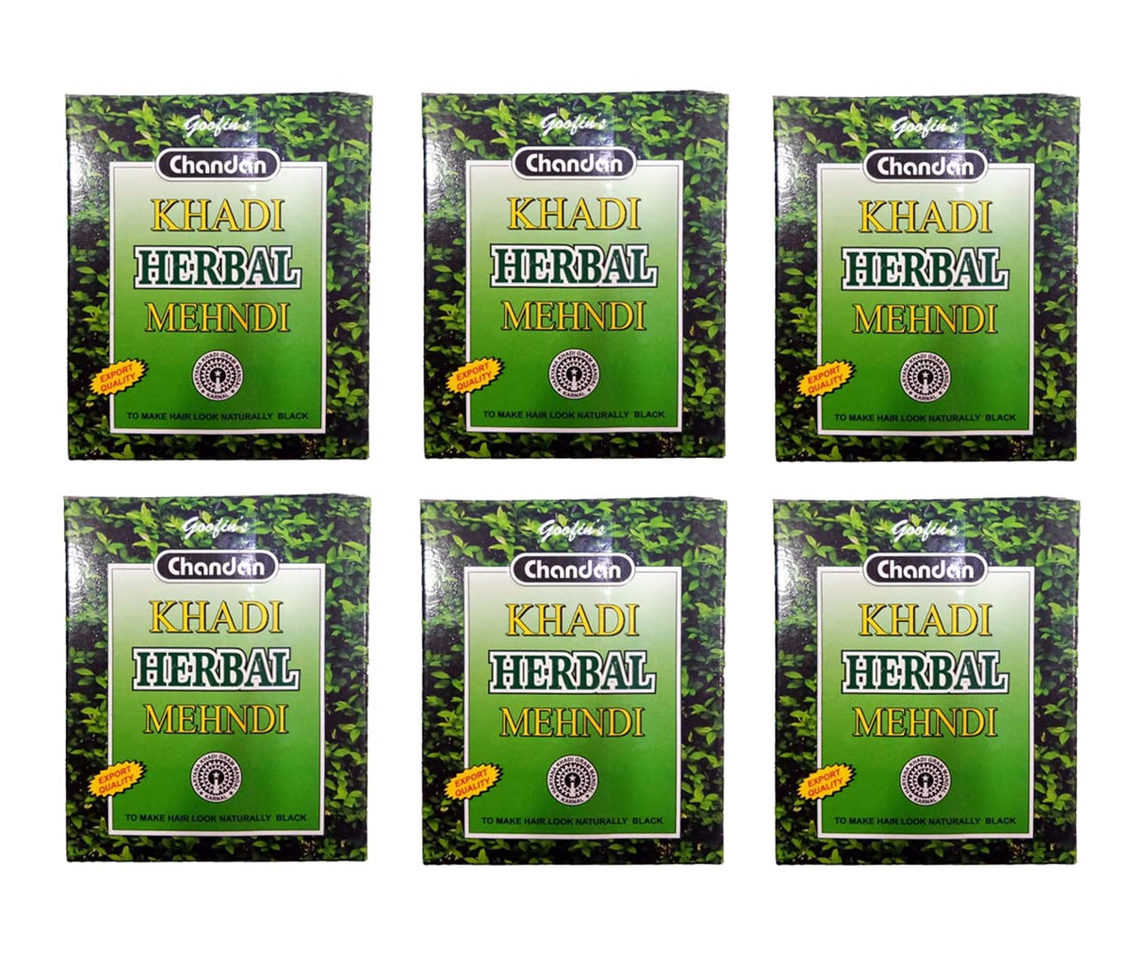 Khadi Pure Gramodyog Khadi Pure Herbal Black Mehndi, 80 g (Pack of 6)